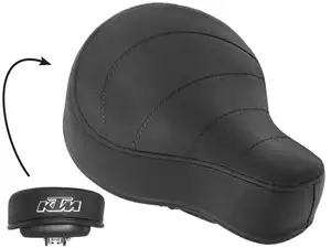 selle à suspension "KTM" basse avec boîte à outils noire (qualité 1A) selle à suspension "KTM" basse avec boîte à outils noire (qualité 1A)