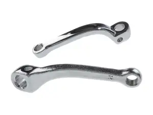 GPO pedal cranks chrome 153 mm strong cranked GPO pedal cranks chrome 153 mm strong cranked