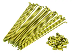 GPO 19" Jeu de rayons avec écrous (2.9 x 212 mm) or GPO 19" Jeu de rayons avec écrous (2.9 x 212 mm) or