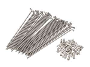 GPO Jeu de rayons avec écrous (2.9 x 157 mm) roue arrière Inox | Piaggio Ciao, Bravo, Boxer GPO Jeu de rayons avec écrous (2.9 x 157 mm) roue arrière Inox | Piaggio Ciao, Bravo, Boxer