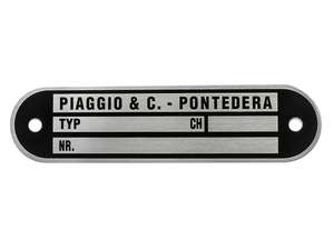 Typenschild original | Piaggio Ciao, SI, Bravo, Boxer Typenschild original | Piaggio Ciao, SI, Bravo, Boxer