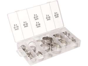BGS Assortiment de colliers de serrage à visser 16 - 38 mm 26 pcs. Inox BGS Assortiment de colliers de serrage à visser 16 - 38 mm 26 pcs. Inox