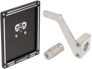 Kit support de plaque d'immatriculation latéral & cadre, incl. tourillons de réception (version DE) Kit support de plaque d'immatriculation latéral & cadre, incl. tourillons de réception (version DE)