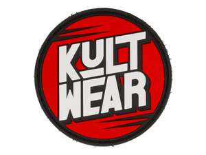 mk-Merch Patch velcro "KULTWEAR" caoutchouc Ø 63 mm mk-Merch Patch velcro "KULTWEAR" caoutchouc Ø 63 mm