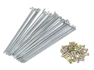 GPO Jeu de rayons avec écrous (2.9 x 178 mm) roue avant acier galvanisé | Piaggio Ciao, Bravo, Boxer GPO Jeu de rayons avec écrous (2.9 x 178 mm) roue avant acier galvanisé | Piaggio Ciao, Bravo, Boxer