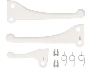 Domino levier de frein / set de levier déco plastique blanc | Piaggio Ciao PX, SI, Bravo 2 / Garelli Domino levier de frein / set de levier déco plastique blanc | Piaggio Ciao PX, SI, Bravo 2 / Garelli