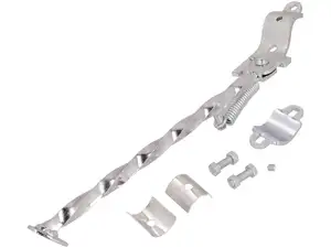 Béquille latérale tournée à gauche fixation ronde 31 cm chrome Béquille latérale tournée à gauche fixation ronde 31 cm chrome