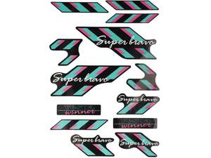 Aufkleber-Set türkis / pink | Piaggio SUPERbravo Aufkleber-Set türkis / pink | Piaggio SUPERbravo