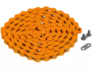 Chaîne de pédalier KMC orange Chaîne de pédalier KMC orange