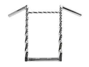 Guidon plaque de fourche 35 cm tourné avec entretoise chrome Guidon plaque de fourche 35 cm tourné avec entretoise chrome