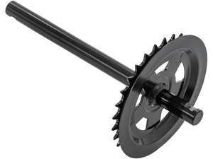GPO axe de pédalier 28 dents cannelé noir | Piaggio Ciao GPO axe de pédalier 28 dents cannelé noir | Piaggio Ciao