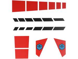Kit d'autocollants cadre rouge / noir | Piaggio SUPERbravo Kit d'autocollants cadre rouge / noir | Piaggio SUPERbravo