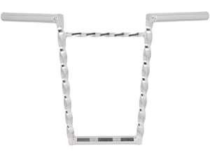 Guidon plaque de fourche 35 cm tourné avec entretoise chrome Guidon plaque de fourche 35 cm tourné avec entretoise chrome