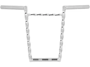 Guidon plaque de fourche 35 cm tourné avec entretoise chrome Guidon plaque de fourche 35 cm tourné avec entretoise chrome